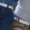 ceinture unisexe édition spéciale la frenchie blanche portée