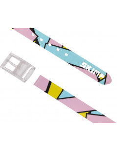 ceinture imprimée pop square pink flamingo à plat