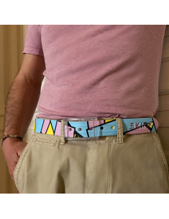 The Pink Flamingo Pop Square Belt