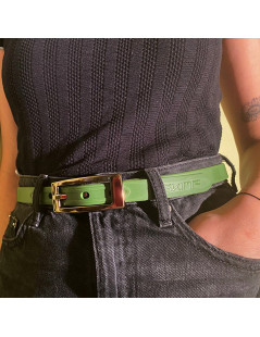 The Army Green Charmeuse Belt