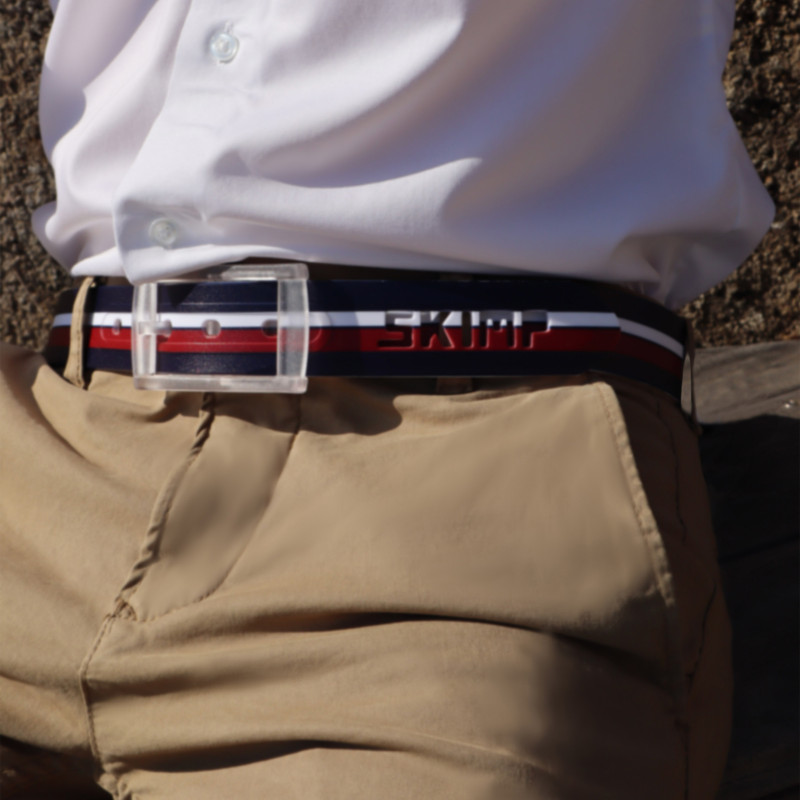 The Stripes 4 belt silicone like plastic belt, for Men and Women