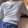 ceinture imprimée white kiss portée - Femme