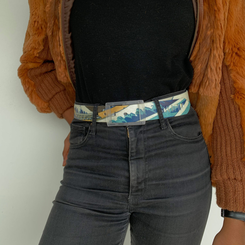 ceinture imprimée Hokusai waves unisexe