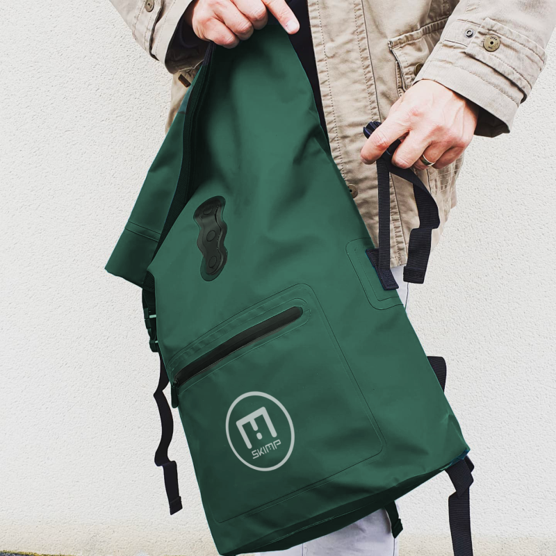 sac-à-dos étanche homme baroudeur vert portée