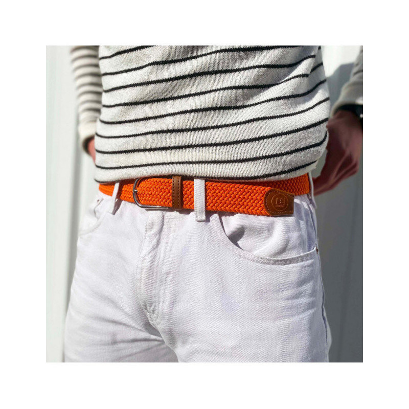 The "adventurer" ORANGE braided belt