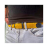 ceinture tressée l'aventurière jaune portée homme