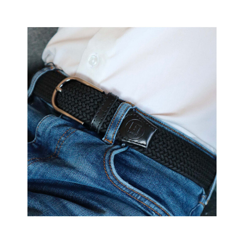 The "adventurer" BLACK braided belt