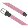 ceinture tressée l'aventurière rose pâle