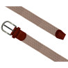 ceinture tressée l'aventurière beige unisexe