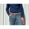 Ceinture imprimée motif Seventies orange - Portée homme