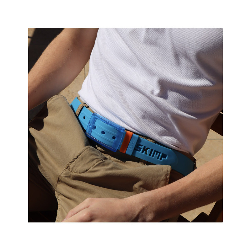 L'Originale azur blue silicon like plastic belt, for men and women