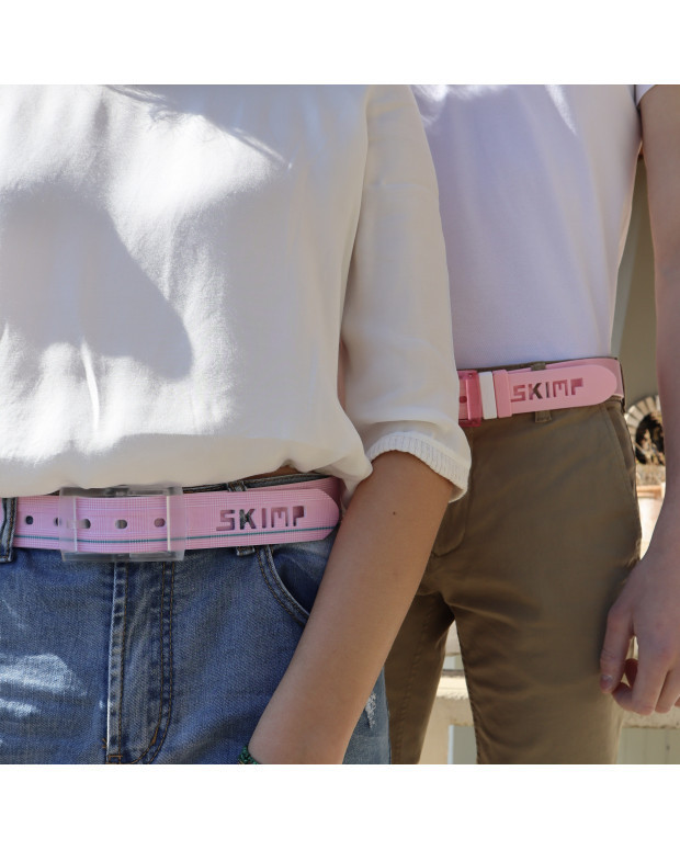 Magic belt without buckle (Made in France) Pink Stripes – Budhi