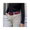 L'Originale burgundy silicon like plastic belt, for men and women