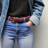 The "adventurer" burgundy braided belt