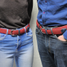 The "adventurer" burgundy braided belt