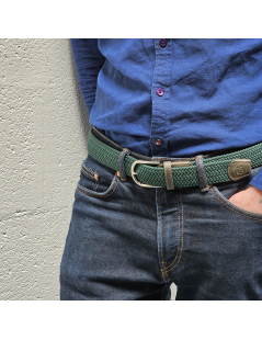 The "adventurer" Dark Green braided belt