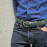 The "adventurer" dark green braided belt