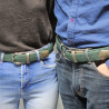 The "adventurer" dark green braided belt