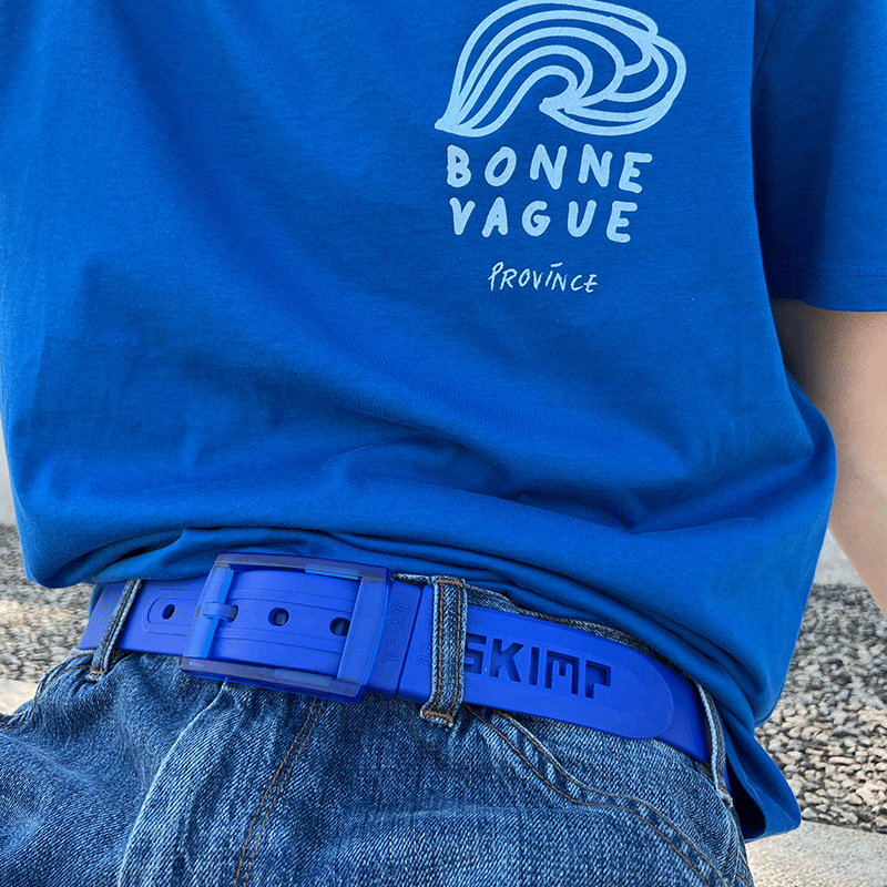L'Originale navy blue silicon like plastic belt, for men and women