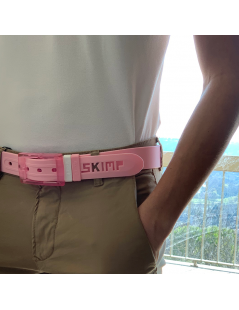 ceinture portée homme, rose pâle