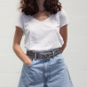 ceinture imprimée panthère classique portée - Femme