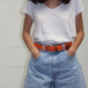 The "adventurer" ORANGE braided belt