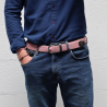 The "adventurer" LIGHT PINK braided belt