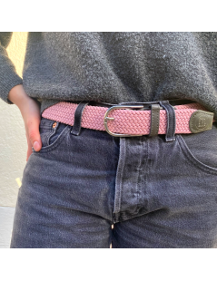 The "adventurer" LIGHT PINK braided belt