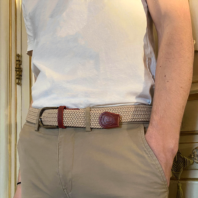 The "adventurer" BEIGE braided belt