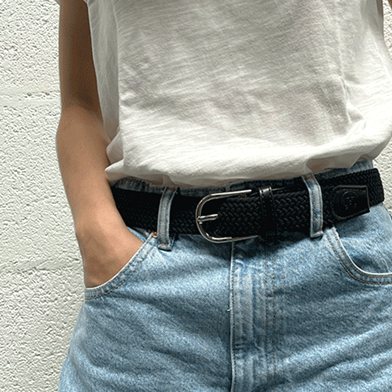 The "adventurer" BLACK braided belt