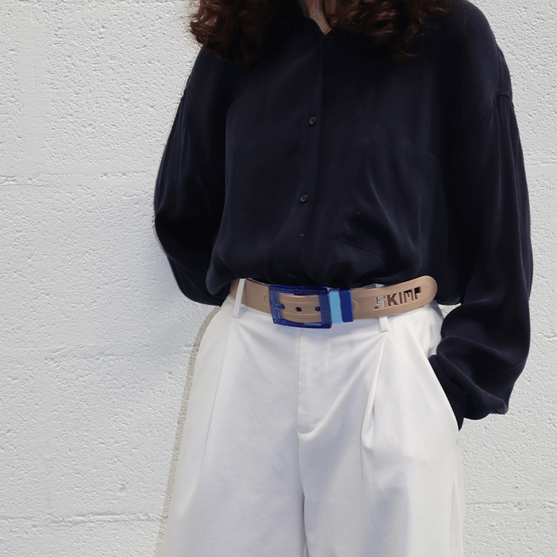 The Saharienne silicone like plastic belt for men and women