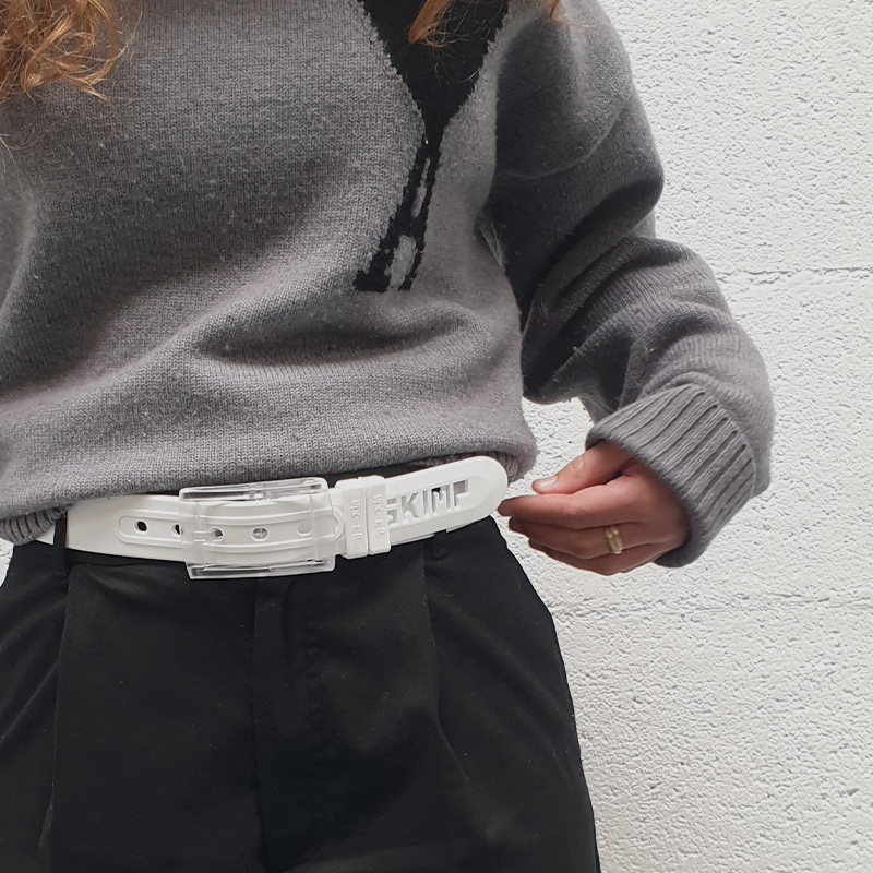 L'Originale white silicon like plastic belt, for men and women
