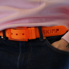 L'Originale orange silicon like plastic belt, for men and women