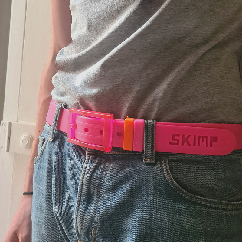 L'Originale pink silicon like plastic belt, for men and women