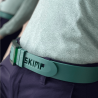 ceinture portée femme, verte bouteille