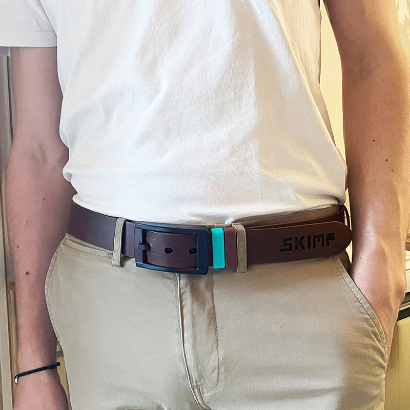 ceinture portée homme, marron