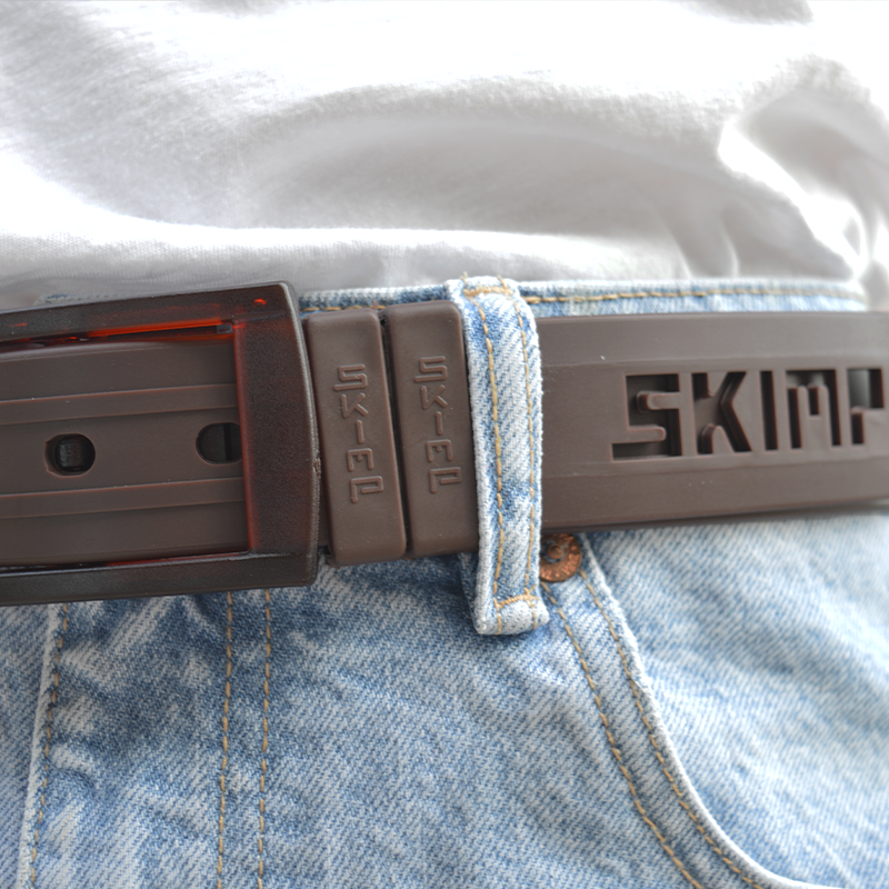 L'Originale brown silicon like plastic belt, for men and women