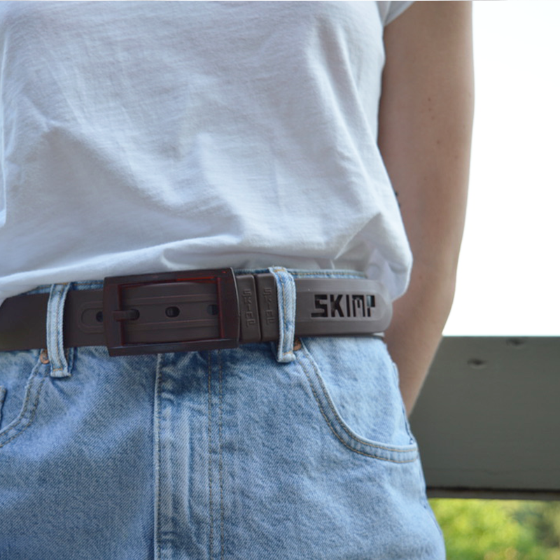L'Originale brown silicon like plastic belt, for men and women