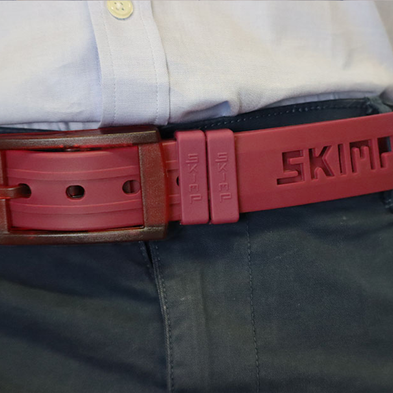 L'Originale burgundy silicon like plastic belt, for men and women