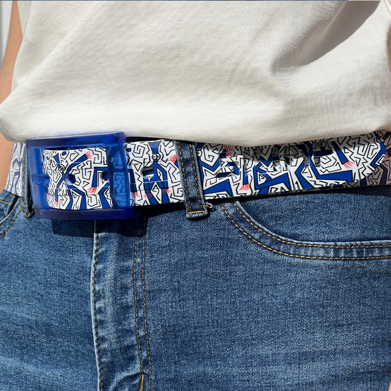 ceinture manouche bleue