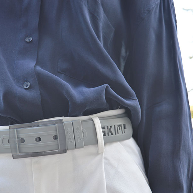 L'Originale Light Grey silicon like plastic belt, for men and women