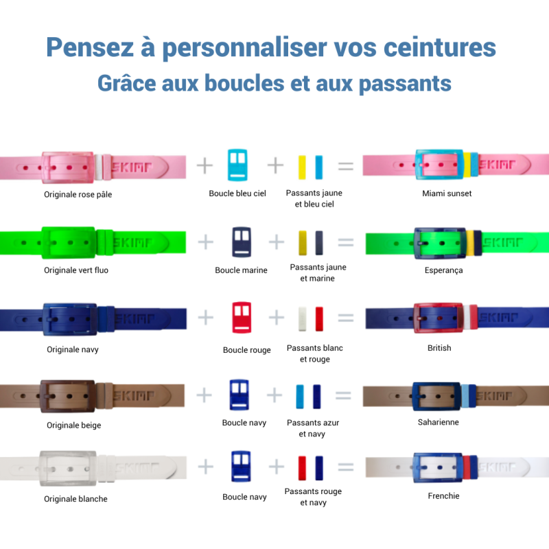 personnalisez votre ceinture avec nos boucles et passants