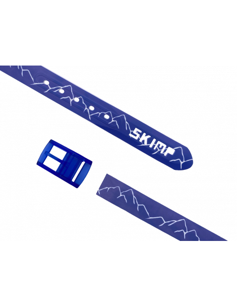 Ceinture bleue motif montagne