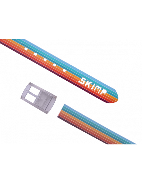 Ceinture imprimée - Motif rayures multicolor