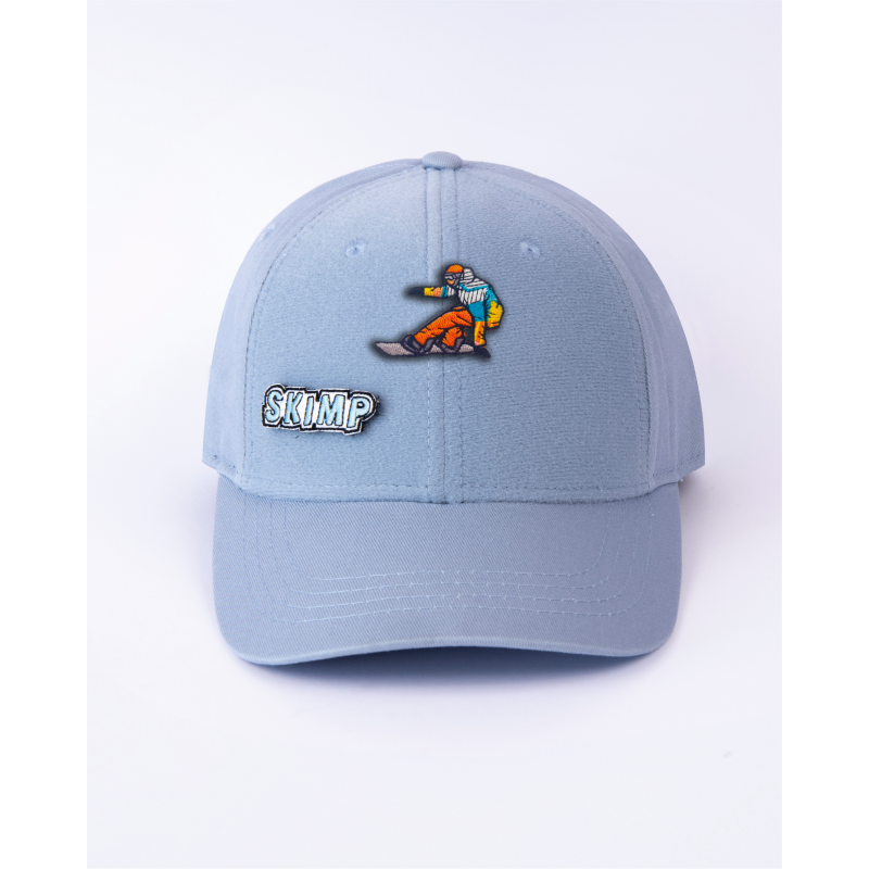 patch brodé snowboardeur sur casquette