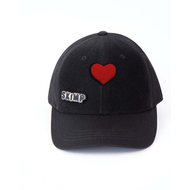 Patch brodé coeur sur casquette