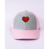 Patch brodé coeur sur casquette
