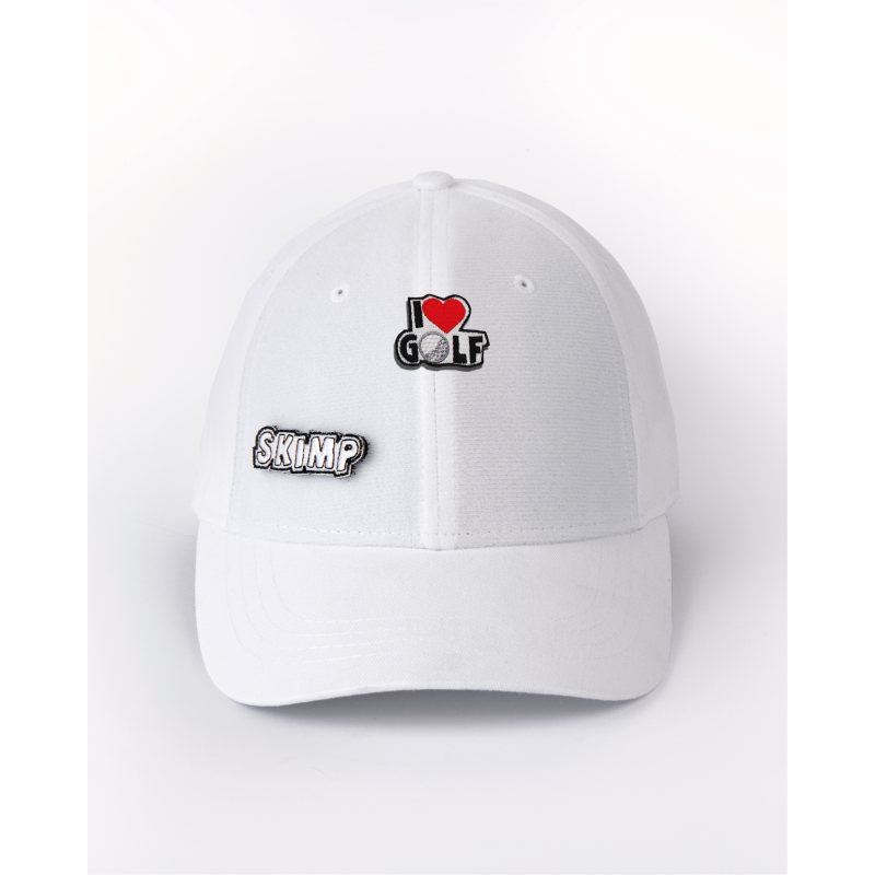 Patch brodé I love golf sur casquette
