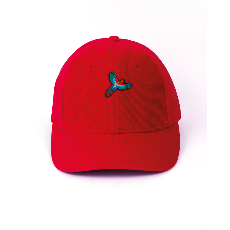 patch brodé perroquet sur casquette