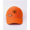 patch patte ours orange et noir sur casquette orange